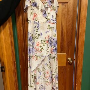 IZ BYER size 1 cold shoulder spaghetti strap romper/dress.